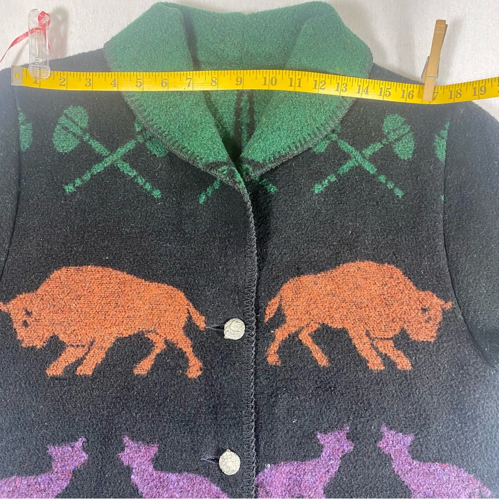 Vintage Wooded River Western Wool Blend Buffalo Totem Jacket M - Picture 11 of 15